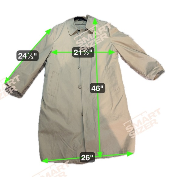 Vintage Silver Cloud Men’s Insulated Placket Trench Coat w/Removable Liner - Picture 11 of 11